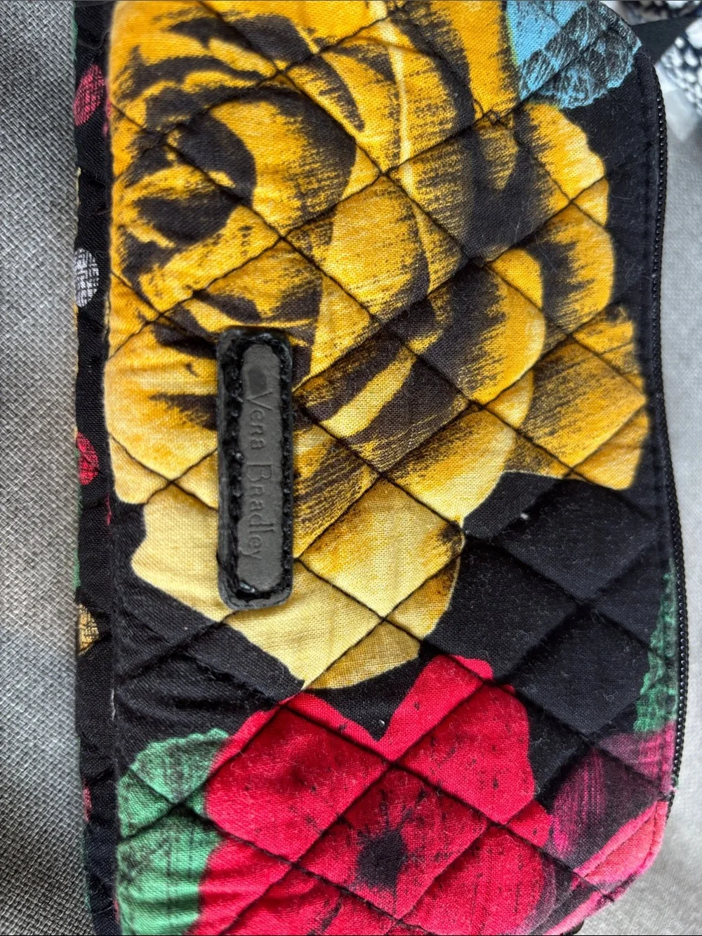 Vera Bradley background quilting stitched